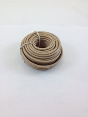 50′ Telephone Wire 24AWG 4 Conductor Stranded, TAN PVC Jacket, 100% Cooper Wire