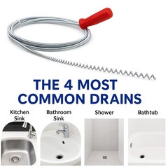 Manual Drain Snake Auger 10 Ft Pipe Clog Remover for Sink Tub Shower Toilet