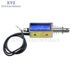 100pcs JF-0530B DC12V 300mA 5N/10mm Pull-Push-Type DC Solenoid Electromagnet New