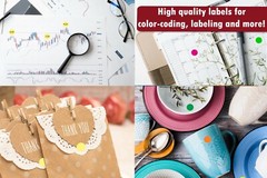 Dots Stickers Color Coding ~5/8 Inch 17mm Small Round Circular Labels