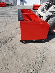 6′ Skid Steer Snow Pusher Box 30″ Backdrag Rubber HD Bobcat Case Kubota Orange