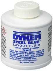 Dykem 80300 Steel Blue Layout Fluid Brushincap 4oz
