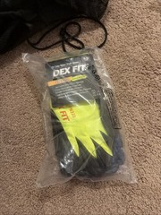 Dex Fit FN320 3D Color Nylon Work Gloves Black, Size Medium, 3-Pack
