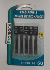 Lead Refills Promarx HB #2 0.7mm 60 pieces Fits all 0.7mm Mechanical Pencils
