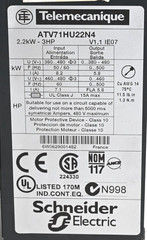 Schneider Electric Altivar 71 ATV71HU22N4 Variable Speed Drive 3PH 2.2kW 3HP
