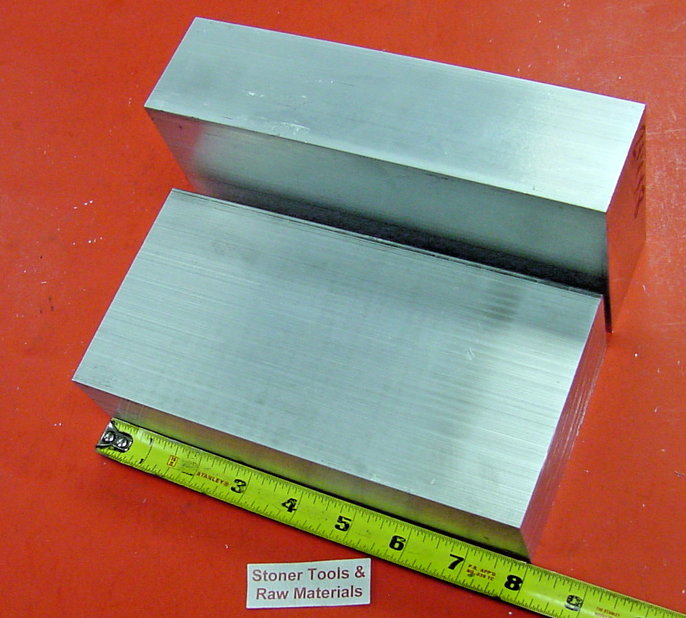2 Pieces 2″ X 4″ ALUMINUM 6061 FLAT BAR 8″ long SOLID T6511 Extruded Stock New