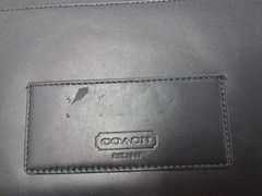 Coach Monogram Folder Portfolio Black For Writing Paper Pad Documents Holder