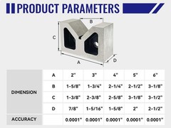 Hfsr Cast Iron V Block Set 2 X 1-3/8 X 7/8 Inch