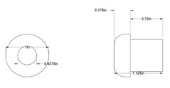 3/4″ Hole x 7/16″ ID Wire Pass Through Grommet for Electrical Panels Enclosures