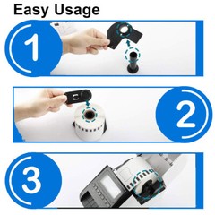 CONTINUOUS THERMAL LABELS FITS BROTHER DK22205 DK-22205 P TOUCH PRINTERS – 62mm