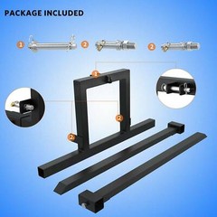 3 Point Hitch Pallet Fork 1500lbs Adjustable Attachments for Category 1 Tractor