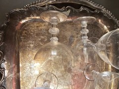 Rare Lalique “Saint Hubert” Bordeaux Wine Glass