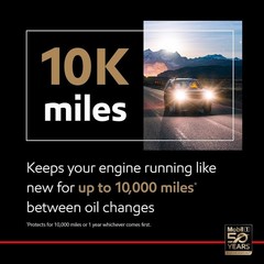 Mobil 1 Advanced Fuel Economy Full Synthetic Motor Oil 0W-20, 5 Quart