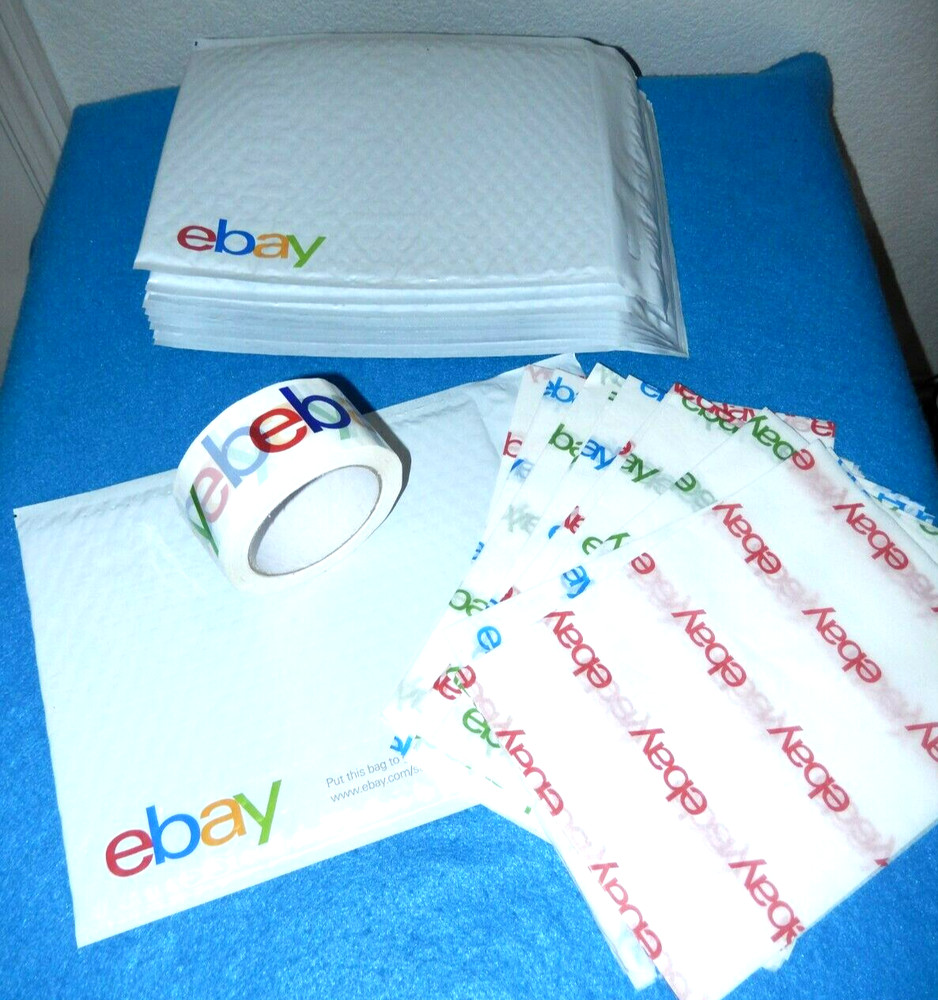 SHIP with STYLE! Ebay Shipping 9.5 x 11 Bubble Mailers 10 pak/Tape/Tissue-21 pc