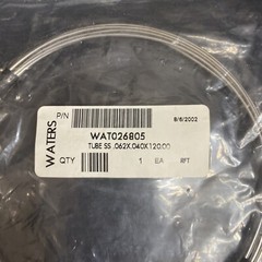 Waters Tubing Stainless Steel 0.062 x 0.04 x 120 in.