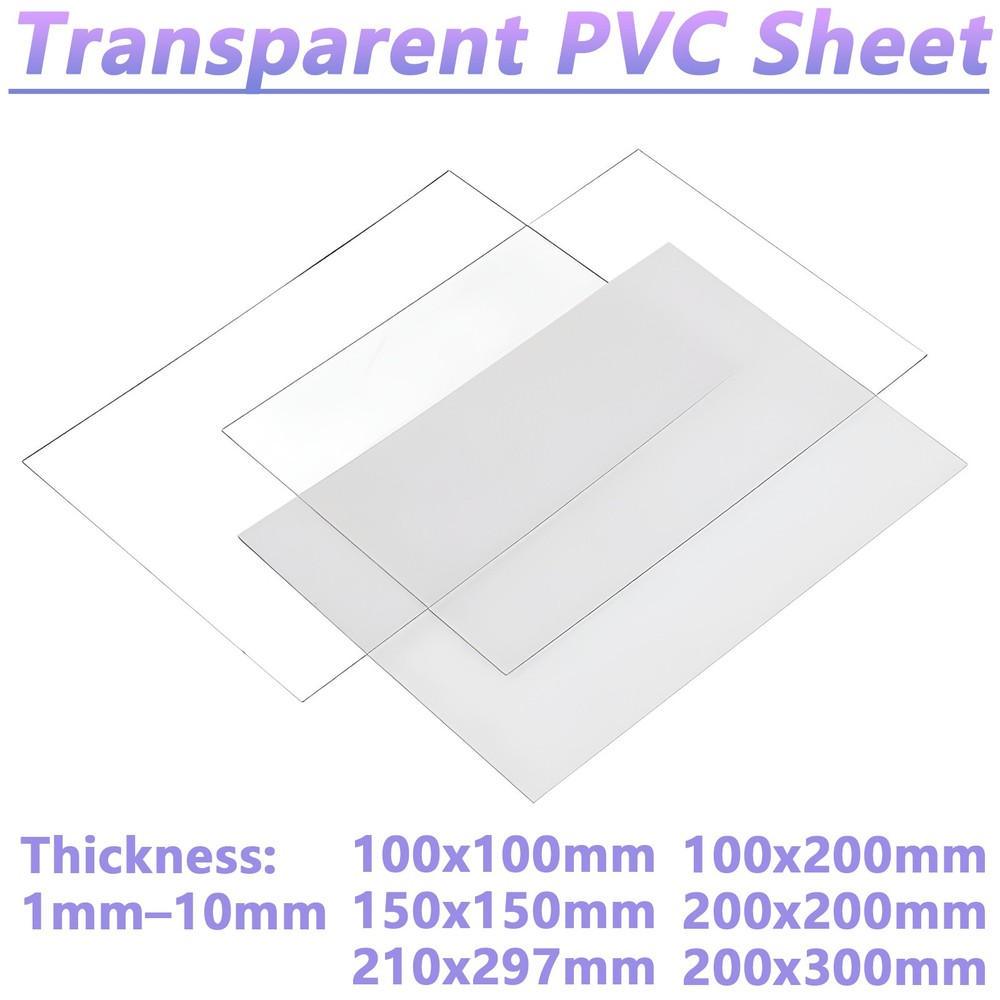 Transparent PVC Plastic Sheet Sheeting Crack Resistant Thickness 1/1.2/1.5-10mm
