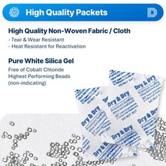 50 Pack Silica Gel Packets 20 Gram Desiccant Moisture Absorber Rechargeable