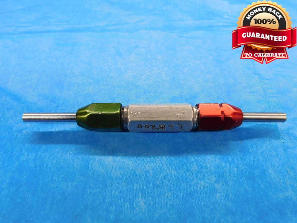 .2147 & .2177 PIN PLUG GAGE GO NO GO .2188 -.0011 7/32 5.453 mm CHECK