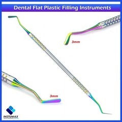 Dental Flat Plastic Set of 3 Composite Filling Instruments Mate Black Coated
