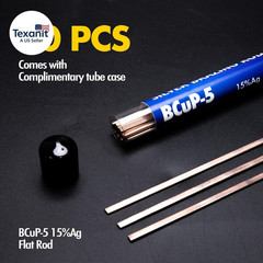 20 Sticks Brazing Rods Bcup-5 15% Silver Solder Phos Copper Brazing Alloys Flat