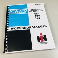 International 154 184 185 Cub & Lo-Boy Tractor Mower Service Shop Repair Manual