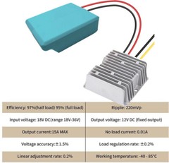 DC 18V to 12V 180W Step Down Voltage Converter For Makita 18v Battery Regulator