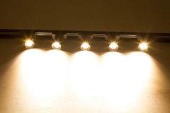 5pcs Mini Showcase LED Spot light + linkable Track + UL Power for Retail Trades