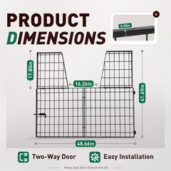 Heavy Duty Horse Stall Gate 49″X 42″ Yoke Stall Guards For Horse Thickness Frame