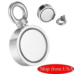 500LBS Fishing Magnet Kit Strong Neodymium Pull Force Treasure Hunt Double Sided
