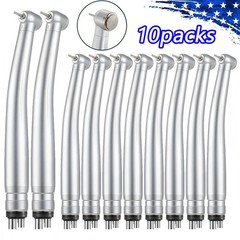 10packs Dental High Speed Turbine Handpiece Standard Push Button 4Hole