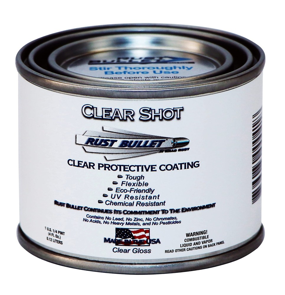 Clear Shot – Clear Gloss – 1/4 Pint – Clear Coat for Automotive, Wood, & Meta…