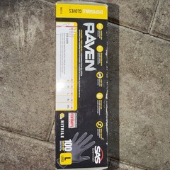 SAS Raven Black Nitrile Gloves Powder Free New 7mil Version (100 Gloves/Box)