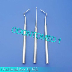 3 Pcs Dental Root Tip Pick Left+Right+Str Dental Instruments Good Quality