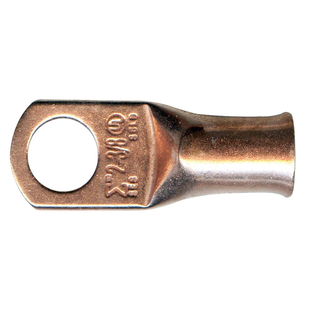 (10) Copper Lug 2 AWG Gauge 3/8″ Ring Wire Terminal Battery Cable Connector USA