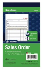 Adams Sales Order Book, 3-Part, 50 Count (Pack of 1), White/Canary/Pink