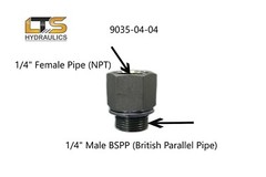 1/4″ Male British Parallel Pipe x 1/4″ Female Pipe NPT Adapter 9035-04-04