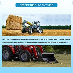 4000Lbs 60″ Tractor Clamp On Pallet Forks Bucket Quick Attach W/ Stabilizer Bar