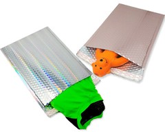 Nude Pink & Holographic Bubble Mailer 9.5×13 Metallic Foil Padded Envelopes Pack