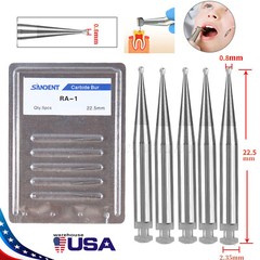 DENTAL Round Carbide Bur for Slow Speed Latch RA1-8 Taper Fissure Burs