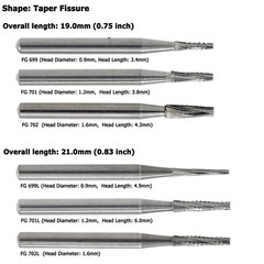 Wave Dental Carbide Bur FG High Speed 169L 699 701 701L Long Shank Friction Grip