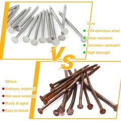 1-3/4 Inch 2 Pounds Roofing Nails 304 Stainless Steel Roofing Felt Nails Flat…