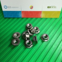 Stainless Steel Hex Flange Nuts Serrated DIN 692 Metric M3, M4, M5, M6, M8, M10
