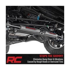Rough Country N3 Dual Steering Stabilizer for 07-18 Jeep Wrangler JK – 8734930