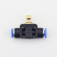 2 Pieces 4mm Pneumatic Air Flow Speed Control Valve Push-In Connector Fitting