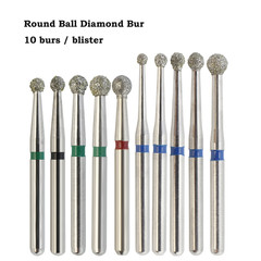 Multi-Use Diamond Burs Round End Taper Football Ball Round Friction Grip FG 856