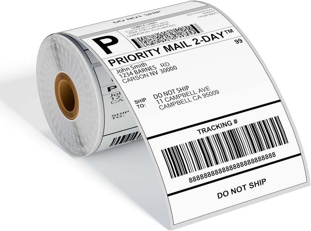 4×6 Thermal Labels, Shipping Address Label (Pack of 250 4×6 Roll Labels) – Co…