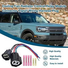 Cooling Fan Radiator Control Relay Module Connector Pigtail Wiring Harness Pl…