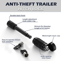 ST Logo Hitch Cover for 2 Inch Receivers(with 5/8-Inch Pin Diameter Black