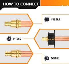 1/2″ PRESS X 1/2″ PEX Copper Press Fitting Elbow, 10-Pack