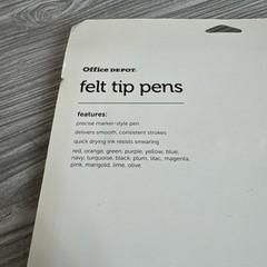 Office Depot Felt Tip Pens, Medium Point, Assorted, 16 Pack Pink Black 1.0mm